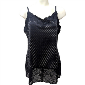 Black and White Polka Dot Cami Top